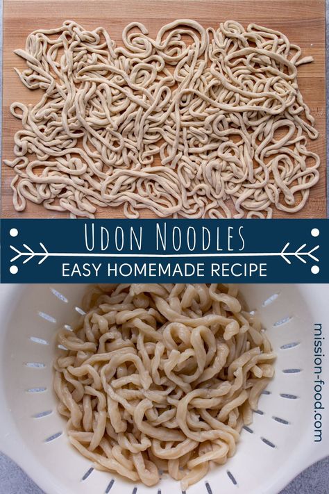 Homemade Udon Noodles, Udon Noodles Recipe, Udon Noodle Soup, Udon Recipe, Vegetable Skewers, Filled Pasta, Easy Pasta Dinner, Udon Noodles, Pork Cutlets