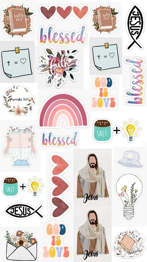 Adesivos bíblicos discountstickerprinting Christian Stickers Free Printable, Biblia Aesthetic, Bible Journal Stickers, Bible Stickers, Aesthetic Planner, Planning Routine, Christian Graphics, Creative School Project Ideas, Top Aesthetic