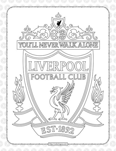 Liverpool Logo Drawing, Liverpool Logo Art, Liverpool Artwork, Liverpool Drawing, Coloring Pages Football, Logo Liverpool, Liverpool Fc Badge, Liverpool Bird, Liverpool Badge