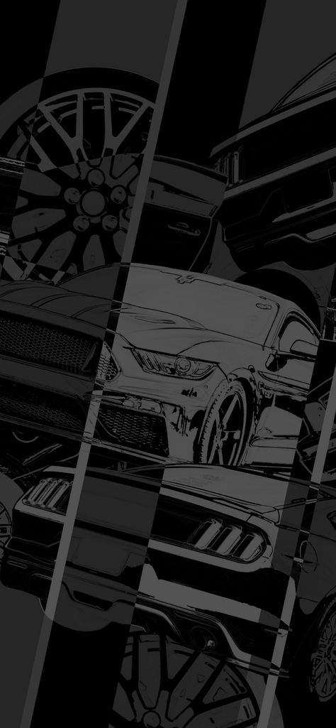 Cartoon Car Wallpaper Aesthetic, Mustang Phone Wallpaper, Cars Black And White Wallpaper, Black And White Cars Aesthetic, Drift Wallpapers Iphone, Dark Cars Wallpaper, Car Wallpaper Iphone Aesthetic, Mustang Wallpaper Aesthetic, Iphone Lockscreen Black