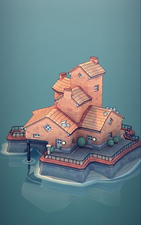 Townscaper Ideas Aesthetic, Townscaper Ideas, Township Game Layout Ideas, Town Ship Game Design, Animal Crossing Coffee, Isometric Game Environment, City Skyline Game Layout, Isometric Drawing, Block Craft