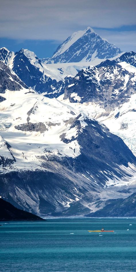 Juneau, Alaska | Snowcapped mountains, massive glaciers, and plenty of wildlife are some of the things you'll see when you explore Juneau on a kayak. Check out how you can cruise to the Last Frontier with Royal Caribbean. Alaskan Mountains, Alaska Juneau, Snowcapped Mountains, Alaska Mountains, Juneau Alaska, Looking For Alaska, Nature Scenery, Fairy Queen, Cruise Outfits