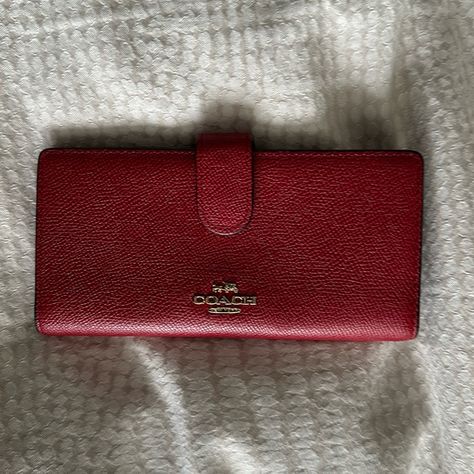 Coach red wallet. Red Wallet, Coach Handbags, Card Slots, Slots, Wallet, Zipper, Jewelry Watches, Plus Fashion, Red