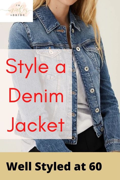 Everyone, of every age and shape, can wear a denim jacket this year. Learn how. #over50 #over60 #over70 #retired Jean Jacket Outfits Over 50, Summer Jackets For Women Classy, Short Denim Jacket Outfit, Women Over 60 Fashion Classy, Denim Jacket Ideas, Over 60 Fashion Classy, Summer Jackets For Women, Denim Jacket Outfit Women, Style A Denim Jacket