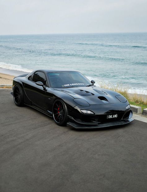 Rx 7 Mazda, Black Rx7, Mazda Rx7 Black, Mazda Rx7 Fd, Rx7 Mazda, Rx7 Fd, Car Dream, Wallpaper Car, Mazda Rx 7