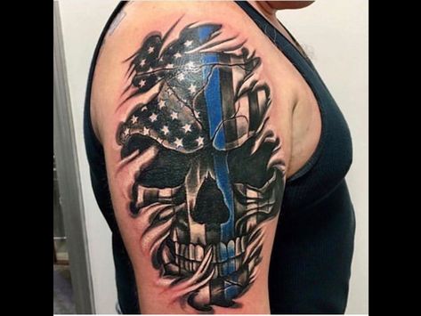 Isaiah Tattoo, Correctional Officer Humor, Fred Tattoo, Police Tattoos, Law Enforcement Tattoos, American Flag Forearm Tattoo, Rip Tattoos For Dad, Police Tattoo, Rip Tattoo