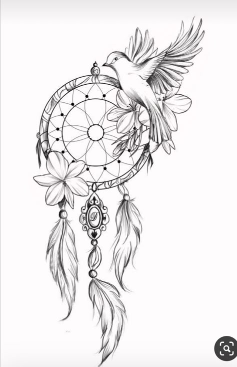 Dreamcatcher Tattoo Thigh, Dream Catcher Sketch, Atrapasueños Tattoo, Dream Catcher Drawing, Unique Half Sleeve Tattoos, Dream Catcher Tattoo Design, Country Tattoos, Native American Tattoos, Realistic Tattoo Sleeve