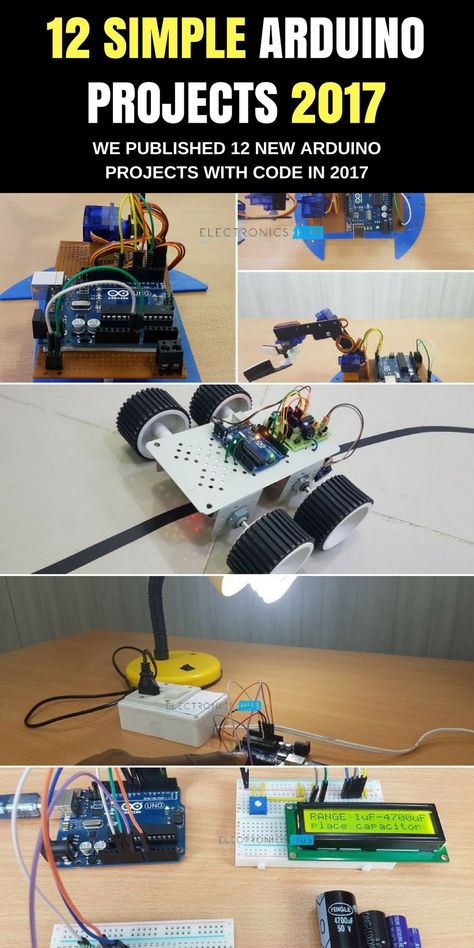 We have added 12 new arduino projects in our arduino projects page. We will add more and more projects in 2017 Arduino Robot Projects, Conductive Thread Projects, Diy Arduino, Arduino Beginner, Esp8266 Arduino, Simple Arduino Projects, Arduino Programming, Arduino Robot, Arduino Projects Diy