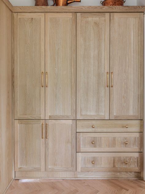 Farmhouse Wardrobe, French Inspired Kitchen, Venetian Plaster Walls, Kitchen Modular, Christopher Lee, Spice Cabinet, French Elegance, Herringbone Floor, Cabinetry Design