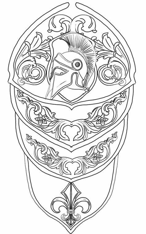 Knights Armor Tattoo, Leather Work Tattoo Sleeve, Armour Tattoo Design, Armor Drawing Reference Female, Shoulder Armor Tattoo Design, Knight Tattoo Sleeve, Cap Sleeve Tattoos, Armor Sleeve Tattoo, Jason Tattoo