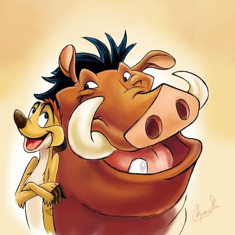 Timon And Pumbaa Tattoo, Timon And Pumba Tattoos, Pumba And Timon, Disney Characters Lion King, Timon And Pumba, Lion King Hakuna Matata, Lion King Drawings, Disney Challenge, Lion King Pictures