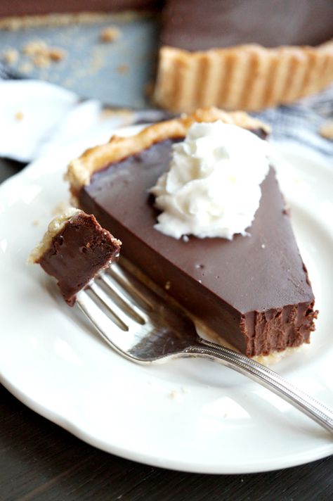 dark chocolate truffle tart | The Baking Fairy Dark Chocolate Tart, Easy Tart Recipes, French Tart, Dark Chocolate Ganache, Tart Filling, Buttery Shortbread, Tarts Crust, Dark Chocolate Truffles, Dessert Recipies