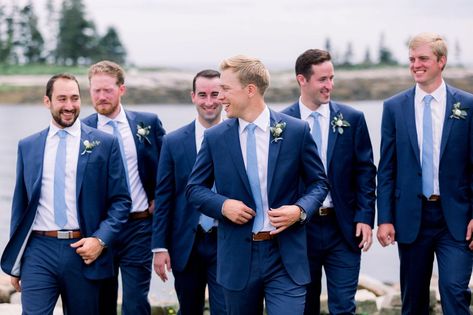 Navy And Powder Blue Wedding, Navy Blue And Periwinkle Wedding, Periwinkle And Navy Wedding, Navy And Dusty Blue Groomsmen, Dusty Blue Wedding Menswear, Periwinkle Groomsmen, Dusty Blue And Navy Wedding Party, Dusty Blue Wedding Party Attire, Royal Blue Wedding Theme Groomsmen