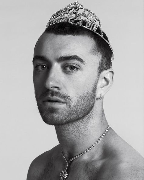 Sam Smith - V Magazine - Jan 2018 : “The voice of freedom @samsmithworld for @vmagazine Photography @nicolaformichetti styling…” V Magazine, Sam Smith, Tiara, Magazine