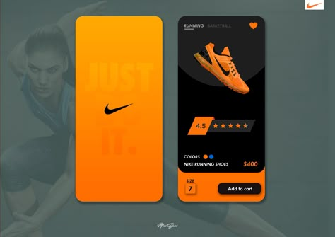 NIKE APP (UI DESIGN) on Behance Mobile App Ui Design Inspiration, Hangtag Design, Design Trends 2022, Desain Ux, Nike Shoe Store, Nike App, Ui Ux 디자인, App Design Layout, Ux App Design