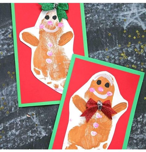 Baby Christmas Crafts, Mentor Teacher, Men Cards, Handprint Gifts, Handprint Christmas, Handmade Christmas Cards, Footprint Crafts, Christmas Crafts For Toddlers, Baby Art Projects