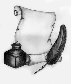 1000+ ideas about Scroll Tattoos on Pinterest Quill Tattoo, Scroll Tattoos, Shoulder Sleeve Tattoos, Tattoo Shoulder, Quill And Ink, Pen Tattoo, Feather Quill, Book Tattoo, Art Drawings Sketches Simple