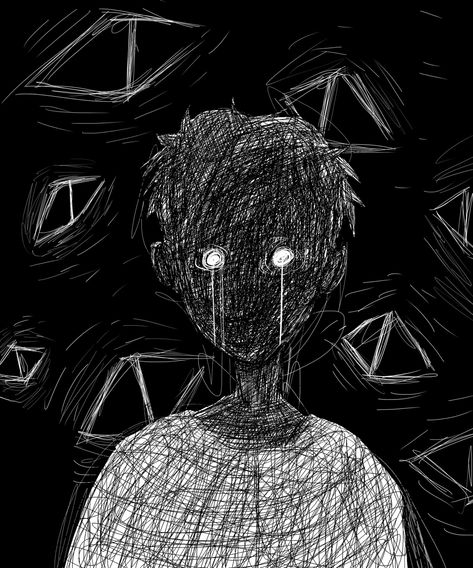 Fear Of Losing Someone Aesthetic, Tired Icon, Image Joker, Images Terrifiantes, Scary Drawings, Creepy Drawings, Arte Grunge, Meaningful Drawings, Deep Art