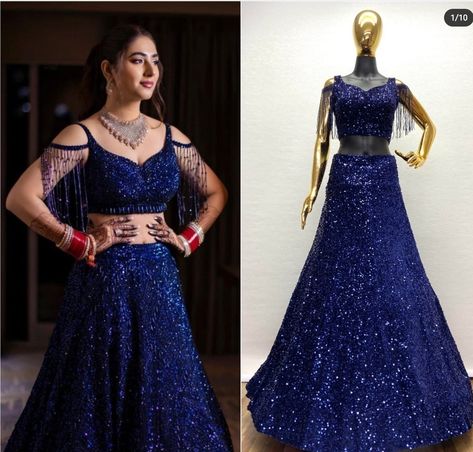 Ring Ceremony Dress, Black Sequin Lehenga, Sequence Lehenga, Saree Jacket Designs, Sequin Lehenga, Bride Reception Dresses, Disha Parmar, Barbie Dollhouse, Sangeet Outfit