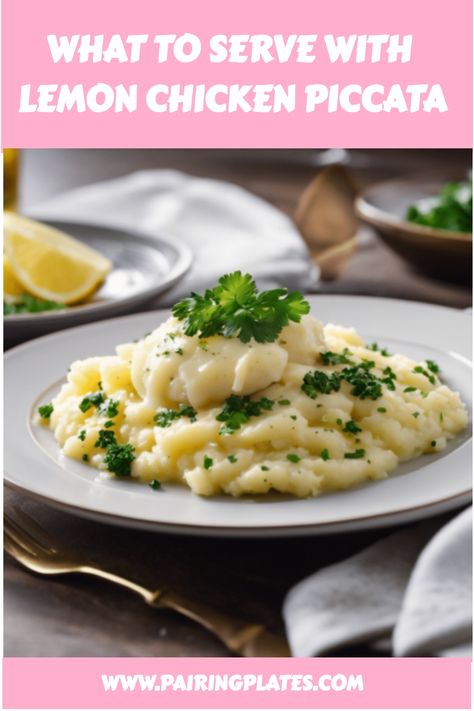 Elevate your Lemon Chicken Piccata with these delicious side dish ideas! 🍋🍗 #lemonchicken #piccata #sidedishes Chicken Piccata Easy, Lemon Sorbet Recipe, Chicken Piccata Pasta, Side Dish Ideas, Blueberry Scones Recipe, Lemon Chicken Piccata, Lemon Tart Recipe, Pilaf Recipes, Side Dishes For Chicken