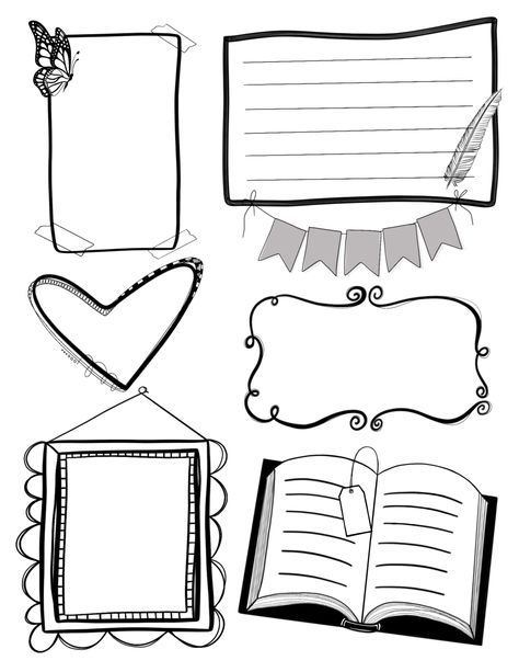 Dear friends and readers! I created this journaling page for you! Thanks for subscribing! I count you all as Friends & Sisters in Christ ❤️ Hope you enjoy it!!! CLICK HERE FOR THE PDF FILE (8.5… Bullet Journal Template, Doodle Frame, Doodle Fonts, Bullet Journal Writing, Bullet Journal Lettering Ideas, Bullet Journal Art, Bullet Journal Stickers, Journal Template, Bible Art Journaling