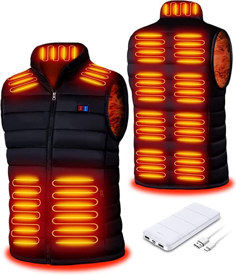 Heated Vest, Heated Clothing, Hunting Vest, Heated Jacket, Canned Heat, Winter Hiking, Body Warmer, Heating Element, Warm Jacket