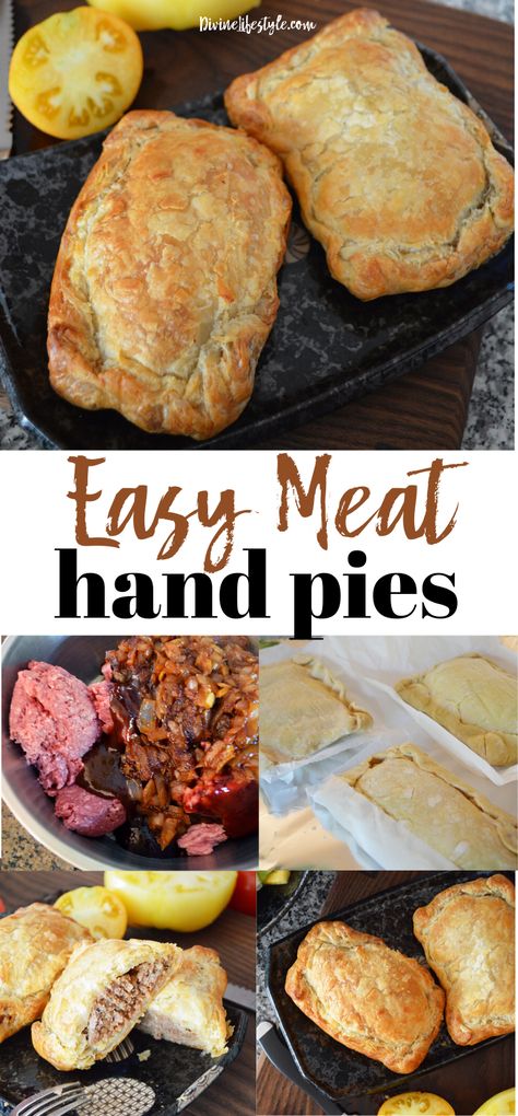 Meat Hand Pies, Meat Hand Pie Recipe, Beef Pasties, Beef Pie Recipe, Savory Puff Pastry, Cottagecore Recipes, Hand Pies Savory, Pasties Recipes, Meat Pie Recipe