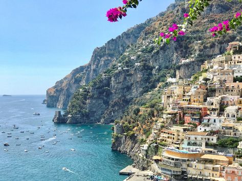 Amalfi Coast Landscape, Italy Aesthetic Landscape, Vintage Italy Aesthetic, Almafi Coast Italy, Nature Desktop Wallpaper, Italy Coast, Italy Sunset, Mac Wallpapers, Italy Beaches