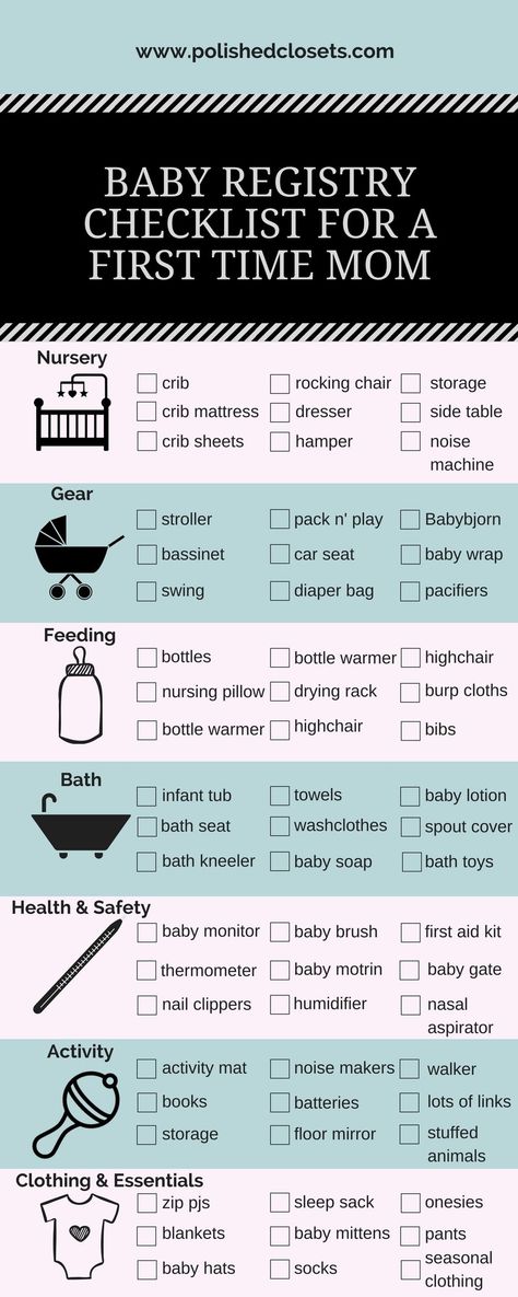 A comprehensive, easy to follow baby registry checklist for first time moms. It has it all covered - from baby gear to nursery essentials. Baby Item Checklist, Baby Items Must Have, Baby Registry List, Baby Registry Checklist, Registry Checklist, Baby Registry Must Haves, Baby Checklist, Baby Life Hacks, Diy Bebe