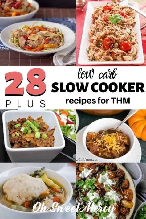 Trim Healthy Mama Recipes Dinner, Trim Healthy Mama Meal Plan, Trim Healthy Mama Dinner, Slow Cooker Meal Prep, Trim Healthy Mama Recipe, Trim Healthy Mama Diet, Low Carb Slow Cooker Recipes, Thm Dinner, Trim Healthy Recipes