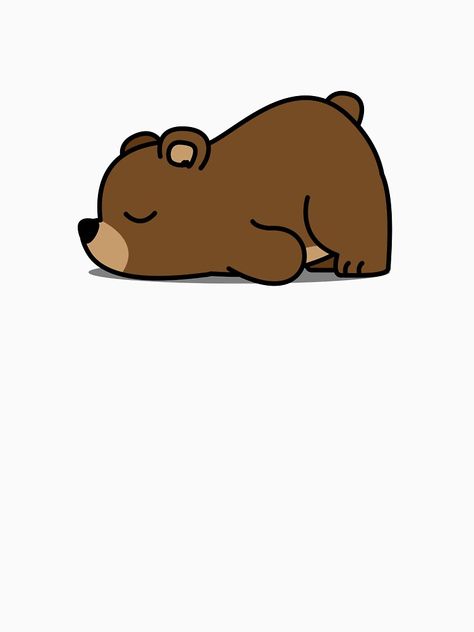 "Cute Lazy Bear" T-shirt by blindvibes #Aff , #SPONSORED, #Lazy, #Cute, #Bear, #blindvibes Cozy Bear Illustration, Sleepy Bear Cartoon, Cartoon Bears Cute, Sleepy Bear Drawing, Sleeping Bear Tattoo, Cartoon Bear Drawing, Lazy Cartoon, Little Bear Cartoon, Bear Doodle