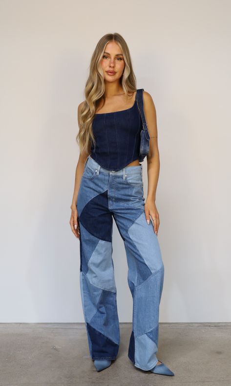 Say It Right Bustier Top Denim Bustier Top, Crop Top Outfits Summer, Say It Right, Tulum Outfits, Denim Bustier, Miami Outfits, Clean Fashion, Spring Outfits Dresses, Blue Jade