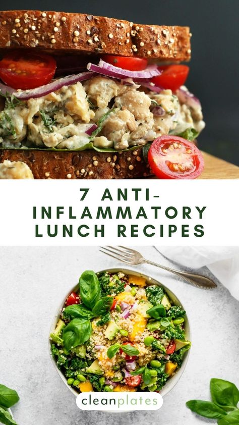 Anti Anflamitory Meals, Antiinflammatory Meals Simple, Snacks For Inflammation, Amit Inflammatory Meals, Antiinflammatory Lunch Easy, Recipes For Inflammation Diet, Antiinflammatory Vegetarian Meals, Anti Inflammation Fish Recipes, Autoimmune Lunch Ideas