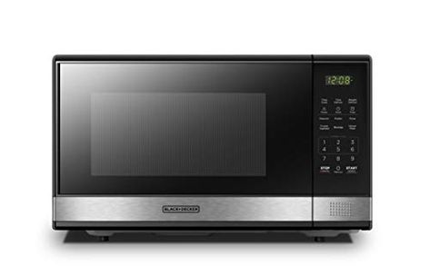 Limited-time deal: BLACK+DECKER EM031MB11 Digital Microwave Oven with Turntable Push-Button Door, Child Safety Lock, 1000W, 1.1cu.ft, Black & Stainless Steel, 1.1 Cu.ft Black Wall Oven Microwave Combo, Target Microwave, Small Purple Microwave, Built In Microwave Oven, Compact Microwave Oven, Compact Microwave, Black Microwave, Potato Pizza, Countertop Microwave Oven