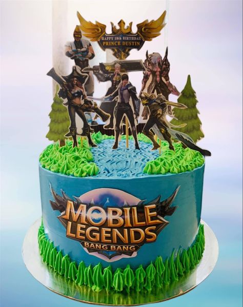 Mobile Legends Cake Ideas, Mobile Legend Cake Design, Mobile Legend Cake Topper, Mobile Legend Cake, Topper Kue, Bee Birthday Cake, Moana Birthday Cake, Cake Designs For Boy, Mothers Day Card Template