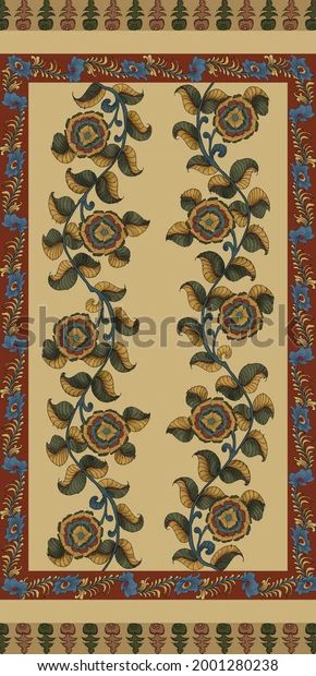 Kalamkari Dupatta Design Textile Printing Stock Illustration 2001280238 | Shutterstock Kalamkari Motifs Design, Kalamkari Design, Kalamkari Dupatta, Dupatta Design, Kalamkari Designs, Color Pencil Sketch, Kalamkari Painting, Wallpaper Themes, Textile Printing