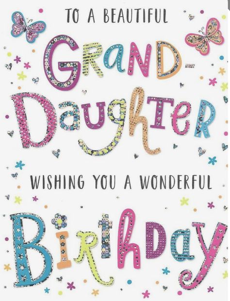 Grandaughter Birthday Wishes, Birthday Wishes For Granddaughter, Happy Birthday Granddaughter, Birthday Granddaughter, For Birthday Card, Happy 12th Birthday, Birthday Verses, Happy 8th Birthday, Birthday Wishes Greetings