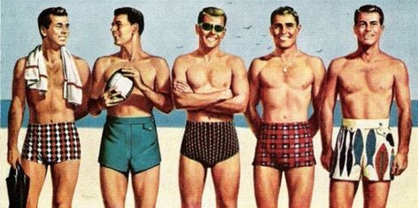 1950s Men39s Swimwear Vintage Fashion Mens 1950s 195039sh 1950s Mens Beach Fashionl Wonderful 1950s Mens Beach Fashionf | Yankee Skeptic 1950s Fashion Menswear, 1950s Swimwear, 1950s Men, 1950s Mens Fashion, Making Lists, 1950s Mens, Vintage Bathing Suits, Men's Swimwear, Fashion 1950s