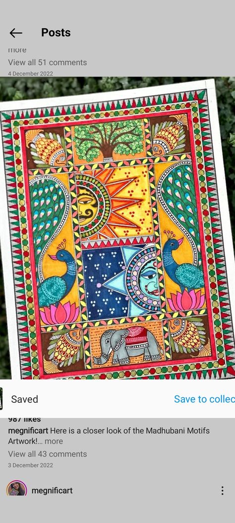 Beautiful Madhubani Art, Madhubani Sun And Moon, Chhath Puja Madhubani Painting, Best Madhubani Paintings, Indian Paintings Easy, Madhubani Art On Canvas, Phad Art Paintings, Madhubani Art Design Indian Paintings, Madhubani Paintings On Canvas