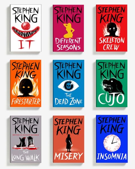 Designer: Jim Tierney Stephen King E-books for Scribner Book Series Covers, Book Series Design, Christmas Drama, Poetry Book Cover, Magazine Design Inspiration, Stephen King Books, Book Cover Design Inspiration, Graphic Design Books, King Design