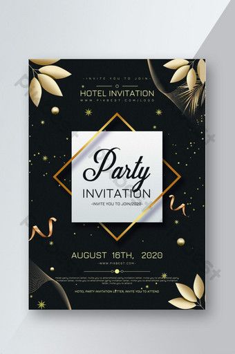 Business Card Design Black, Restaurant Business Cards, Floral Invitations Template, Hotel Party, Invitation Flyer, Business Invitation, Stencil Templates, Gala Dinner, Gold Invitations