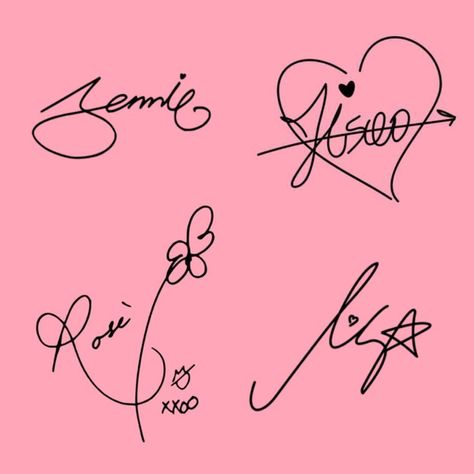 Blackpink Lightstick Drawing, Blackpink Sign, Blackpink Signature, Paper Nails Design, Blackpink Drawing, Kpop Cartoon, Hammer Drawing, Blackpink Lightstick, Paper Nails