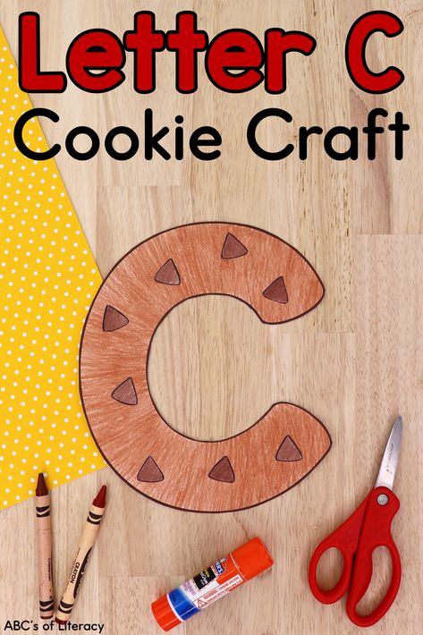 Letter C Craft, Project For Preschoolers, Letter C Activities, Letter C Crafts, Nursery School Activities, Learning Template, Back To School Worksheets, Letter Craft, Daycare School