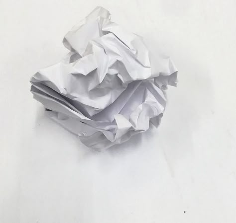 Crumbled Piece Of Paper, Things That Crumple, Crumbled Paper Aesthetic, Taylor Swift Inspired Room, Scrunched Up Paper, Crumpled Piece Of Paper, Paper Crumpled, Objects To Draw, Ib Visual Arts