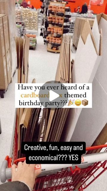 Scary Mommy on Instagram: "Um, I want a cardboard box party for my next birthday honestly.   #birthday #birthdayparty #birthdayideas" Cardboard Box Birthday Party, Cardboard Birthday Decorations, Cardboard Box Photoshoot, Cardboard Box Party, Cardboard Boxes Kids, Cardboard Forts, Diy Tent, Toddler Parties, Scary Mommy