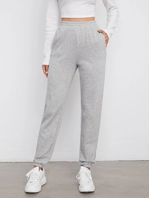 Shein Joggers, Joggers For Girls, Korean Ootd, Women Sweatpants, Cute Sweatpants, Girls Joggers, Outfit Mujer, Casual School Outfits, Cherry Bomb