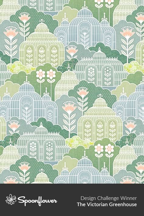 Victorian Greenhouse, Greenhouse Design, Mughal Art Paintings, English Gardens, Textile Prints Design, Pattern Design Inspiration, Design Challenge, Indian Art Paintings, Design Challenges