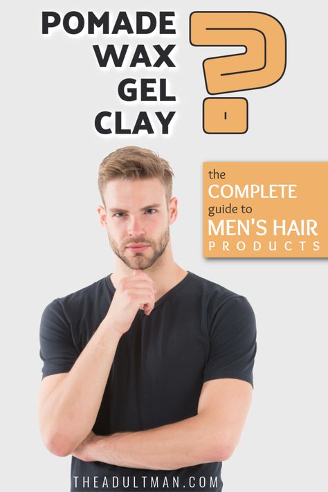 Pomade Hairstyle Men, Hair Pomade Men, Crunchy Hair, Hair Gel For Men, Hair Paste, Hair Clay, Hair Styling Products, Men's Short Hair, Hairstyling Products