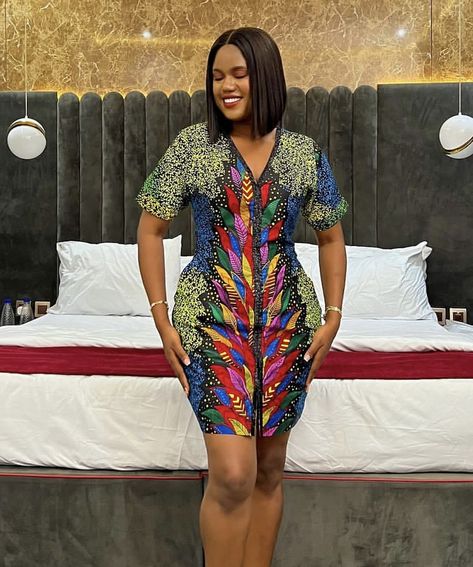 Simple But Classy Ankara Styles, Free Ankara Short Gown Styles, Simple Ankara Dresses Casual, Free Short Ankara Gown Styles, Simple Free Gown Styles, Ankara Short Gown Style 2024, Straight Dress Styles, Simple Short Ankara Dresses, Simple Ankara Gown Styles