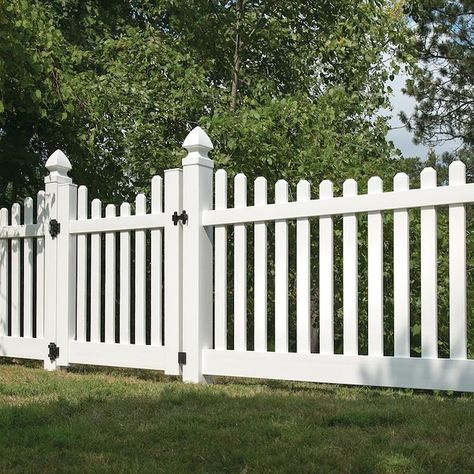 Freedom Ready-to-Assemble Lennox scallop 4-ft H x 8-ft W White Vinyl Scallop Fence Panel in the Vinyl Fence Panels department at Lowes.com Granny Kitchen, White Fencing, 1900 House, Vinyl Picket Fence, Vinyl Fences, White Vinyl Fence, Vinyl Fence Panels, Vinyl Privacy Fence, Vinyl Fencing